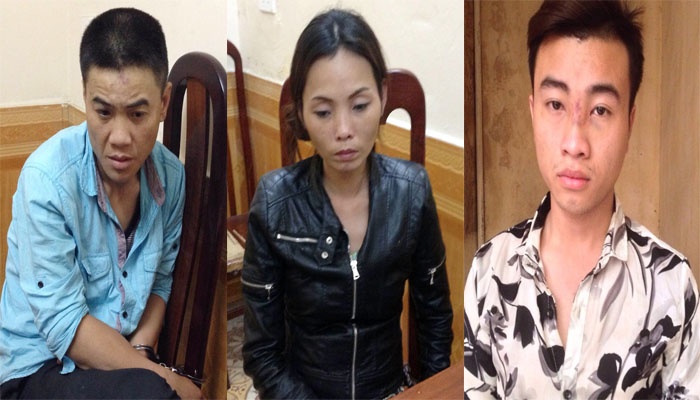 Bộ 3 gây án tại cơ quan công an. Ảnh: Việt Đức.