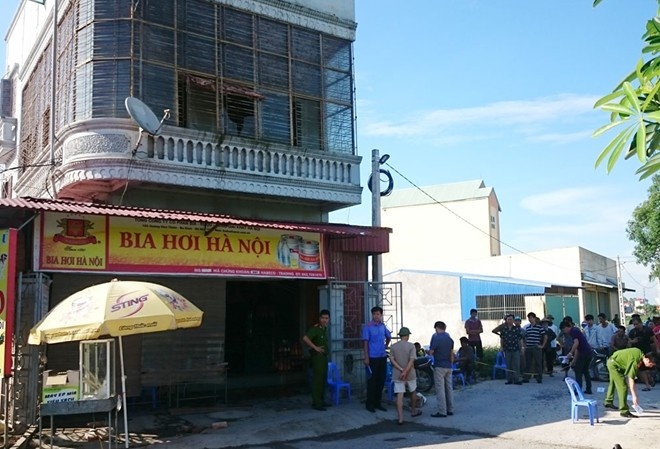 Hiện trường vụ án được công an phong tỏa. Ảnh: Việt Đức.