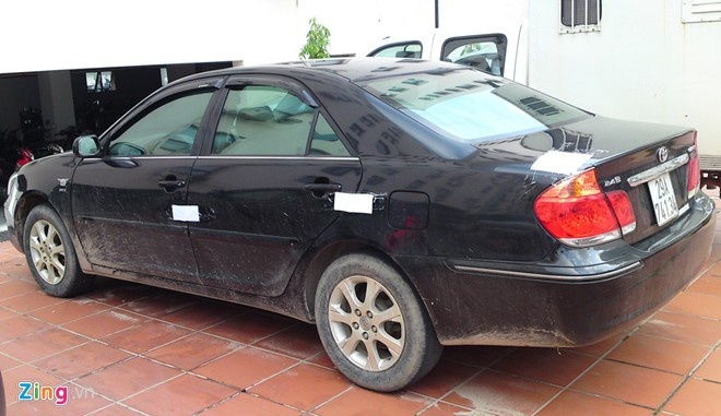 Chiếc Camry Trình dùng để vận chuyển heroin. Ảnh: Việt Đức.