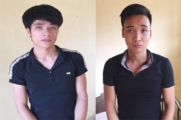 Hai trong số các thanh niên bị tạm giữ. Ảnh: