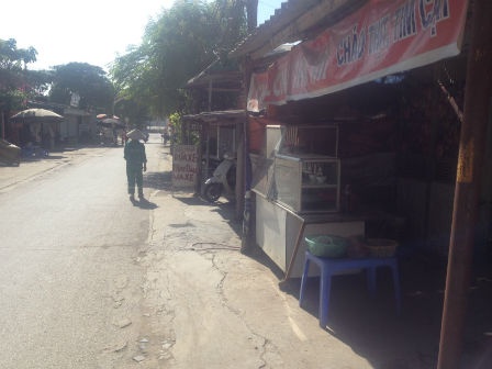 Hiện trường nơi xảy ra vụ việc.