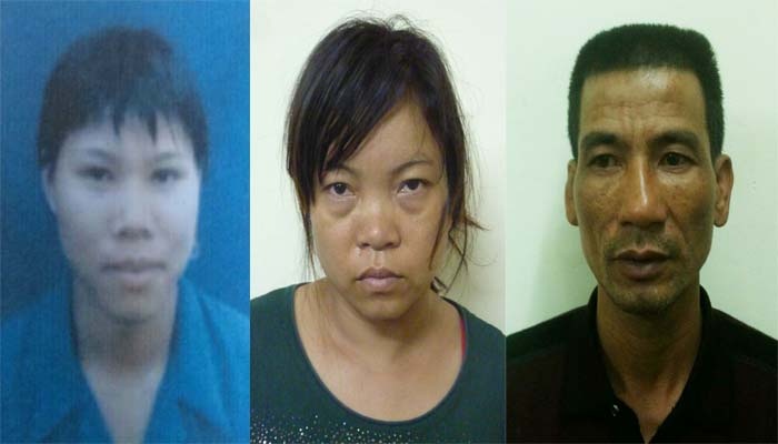 Thời, Hằng và Thành. Ảnh: Cơ quan công an cung cấp.