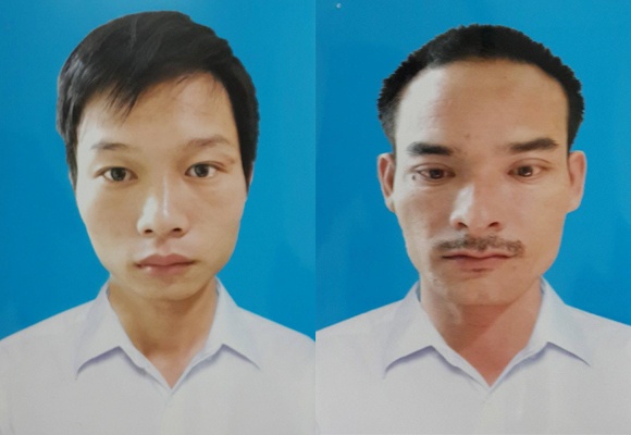 Lợi và Toàn. Ảnh; Cơ quan công an cung cấp.