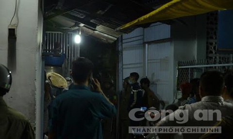 Hiện trường nơi xảy ra án mạng.