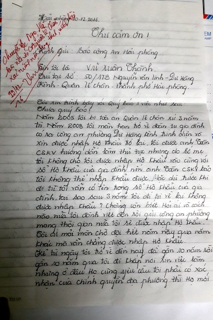 Lá thư gửi nữ cảnh sát hộ tịch ảnh 2 La thu gui nu canh sat ho tich anh 2