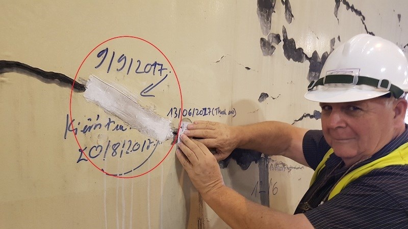 Hầm Hải Vân xuất hiện nhiều vết nứt ảnh 2 Ham Hai Van xuat hien nhieu vet nut anh 2