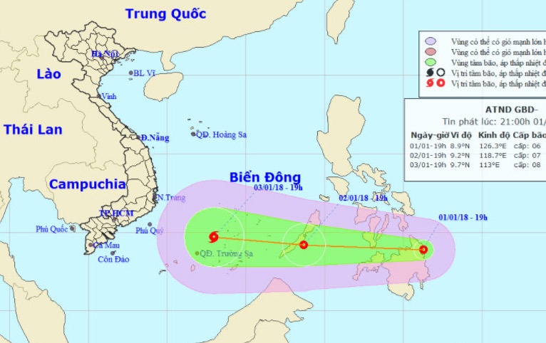 Ap thap nhiet doi gan Bien Dong co kha nang thanh bao hinh anh