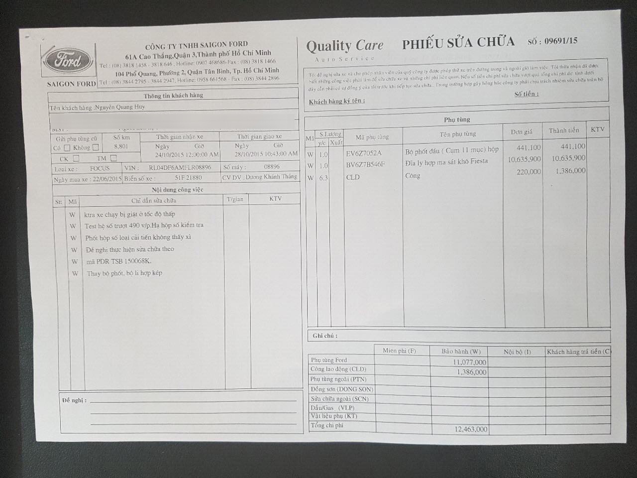 Ford bị lỗi hộp số ảnh 3 Ford bi loi hop so anh 3