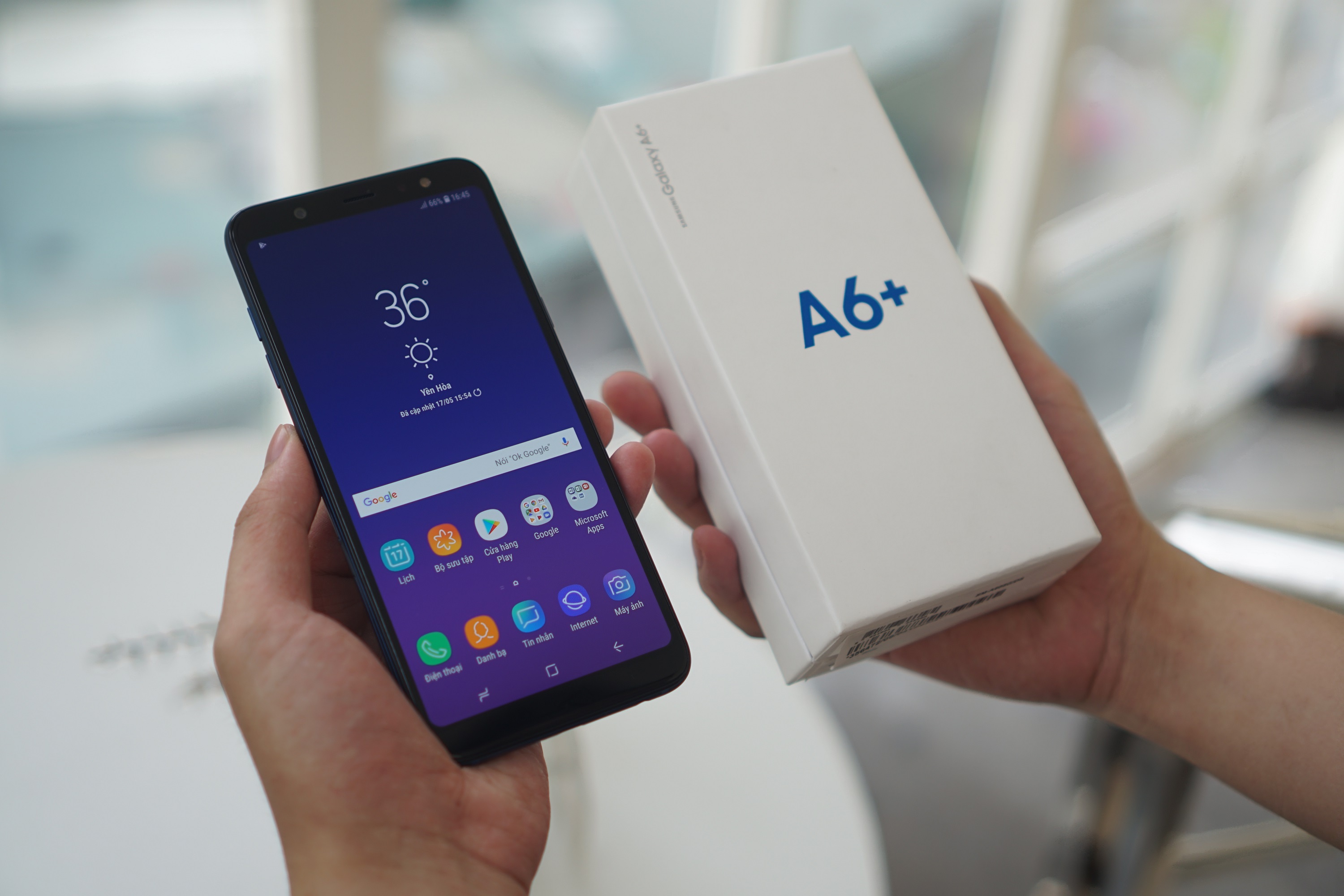 Trai nghiem nhanh Samsung Galaxy A6+ chinh hang hinh anh