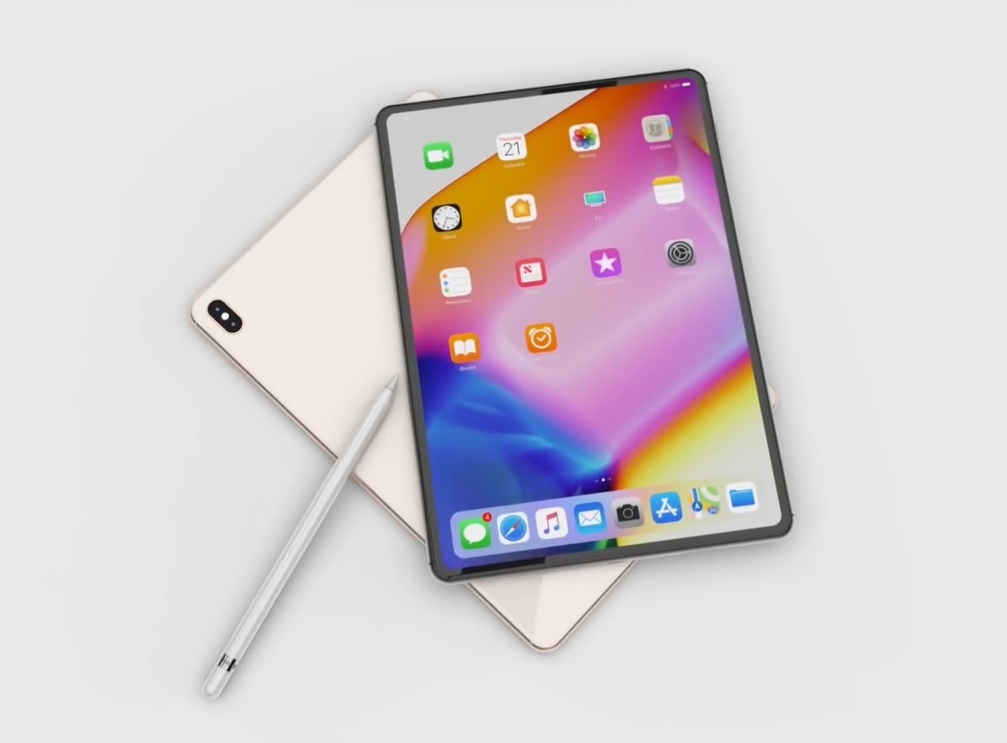 Concept iPad Pro X tuyet dep voi man hinh tran vien, camera kep hinh anh