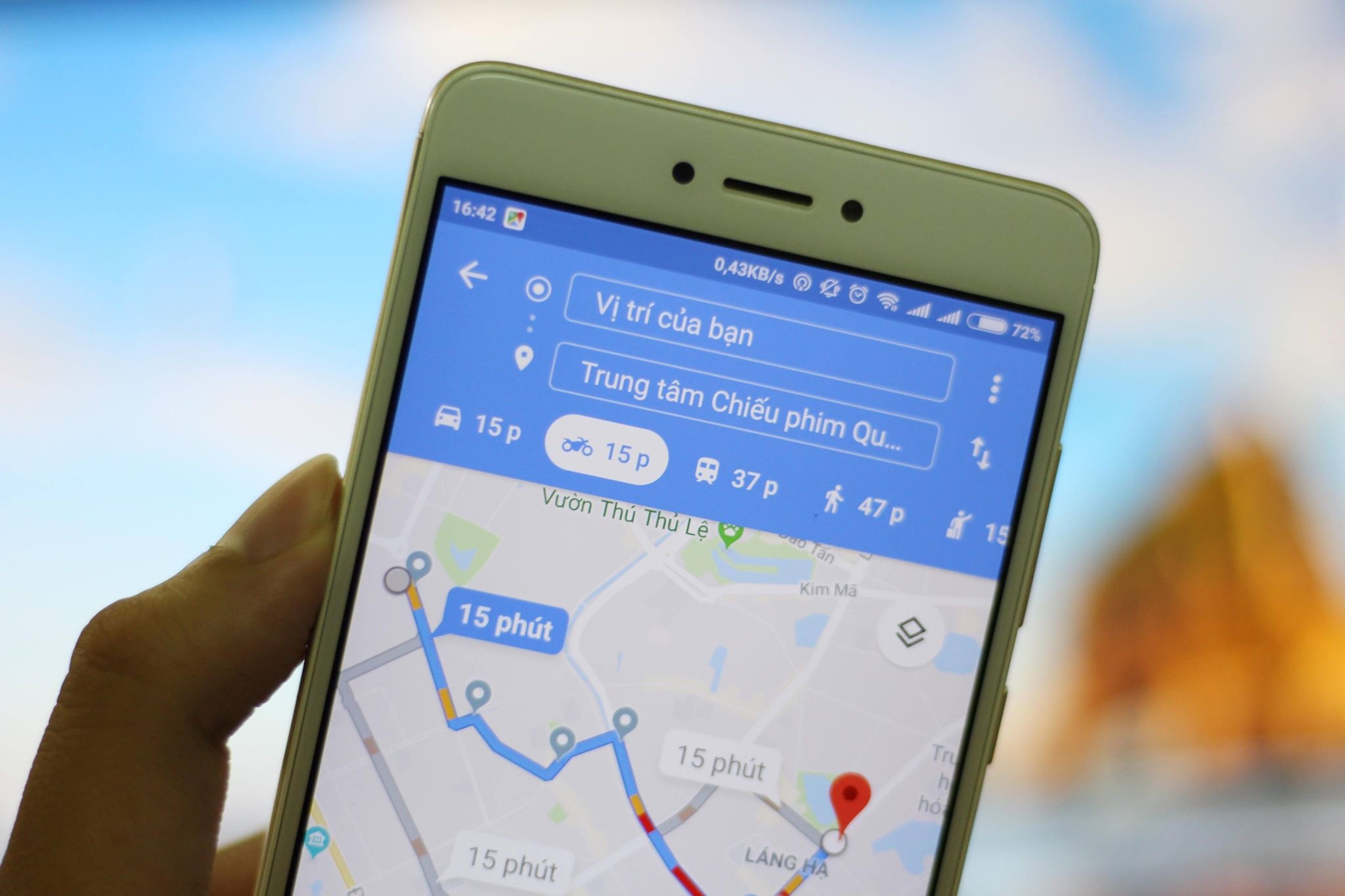 Google Maps co them tinh nang chi duong cho xe may tai VN hinh anh