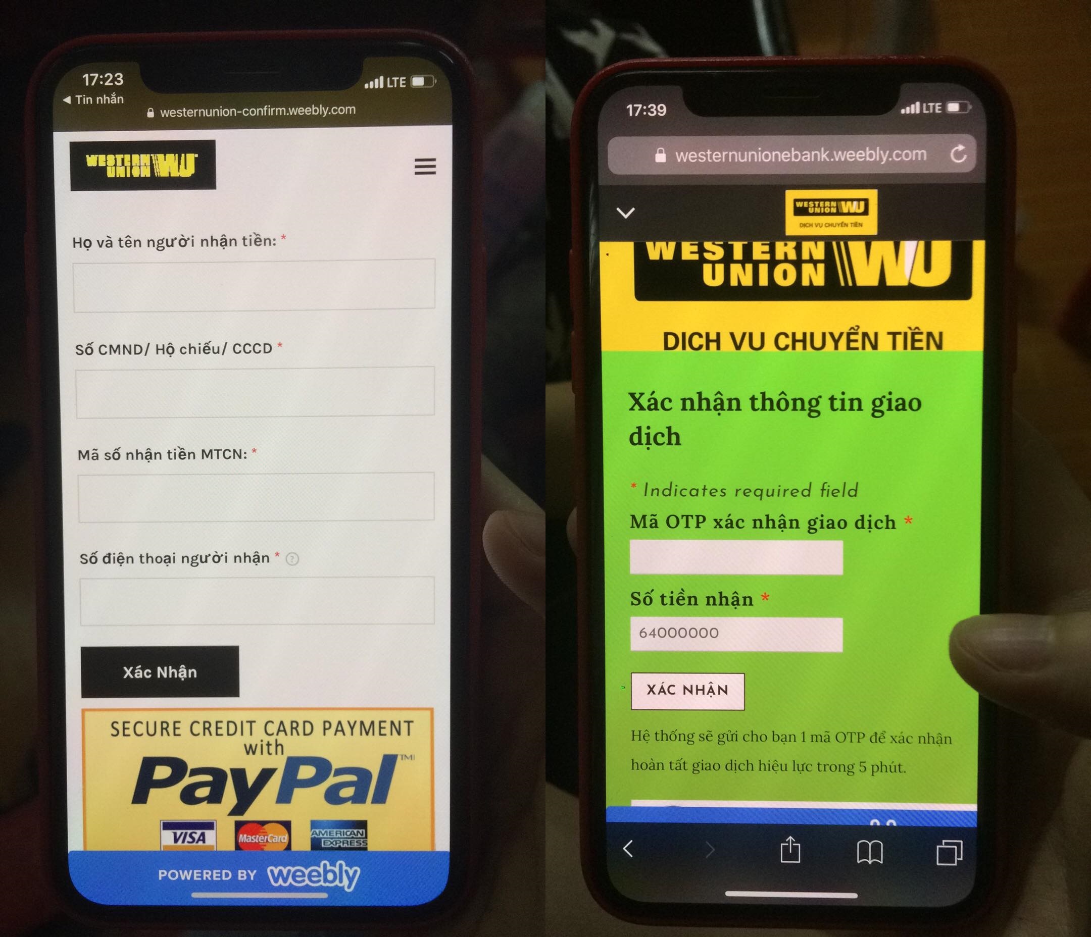 Mat hon 70 trieu dong vi tin vao web chuyen tien lua dao tai VN hinh anh