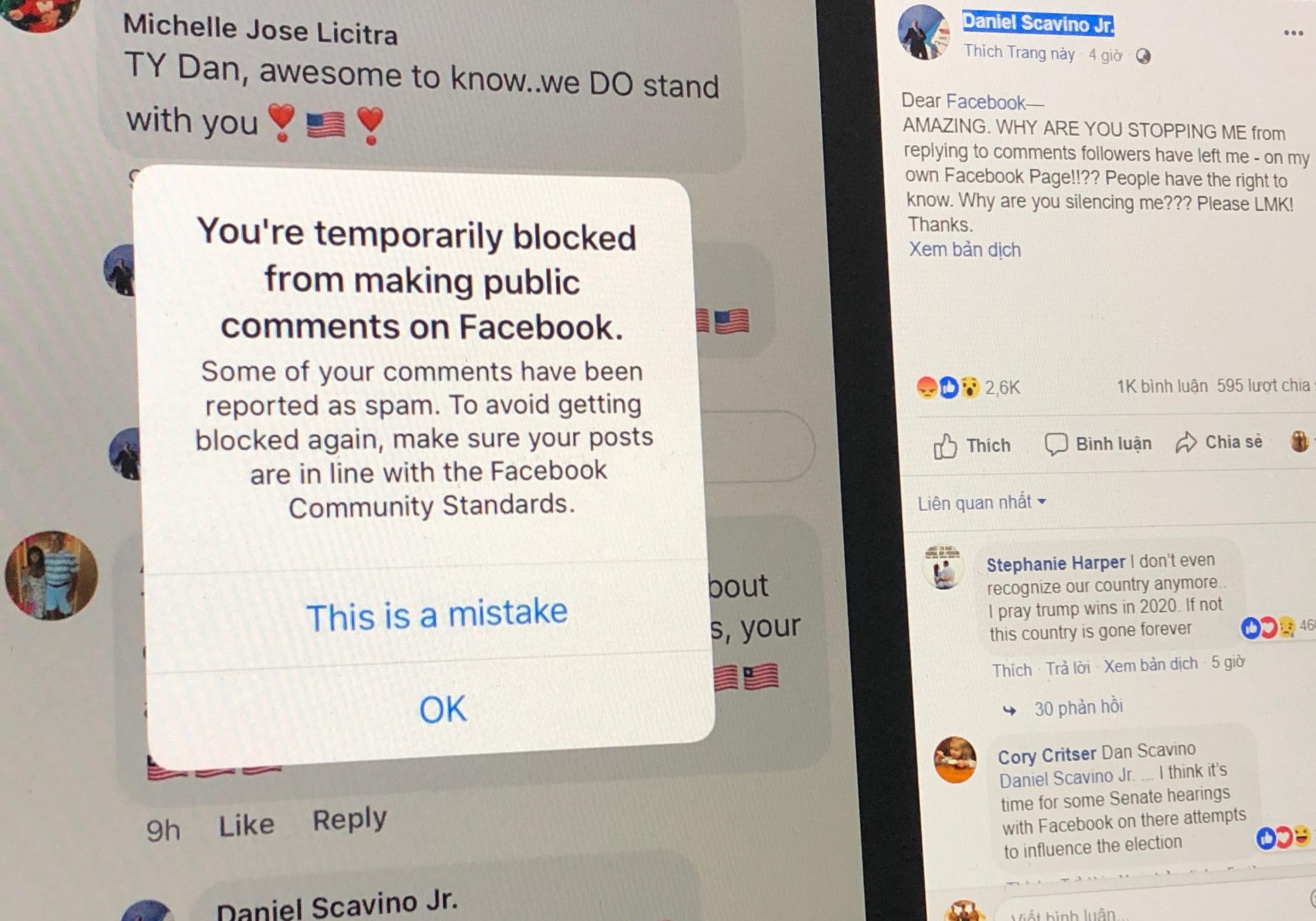 Facebook chan giam doc truyen thong xa hoi cua ong Trump anh 1