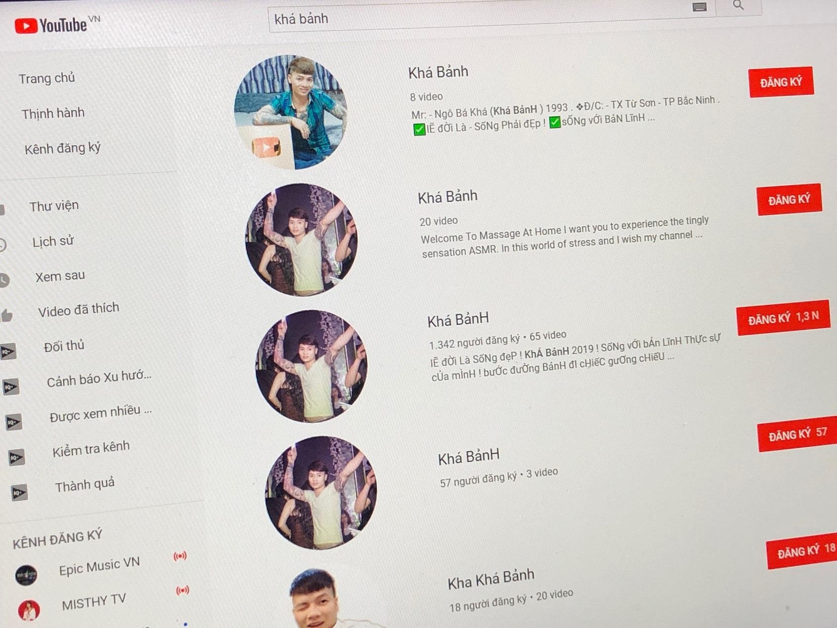 Kenh mang ten Kha Banh xuat hien tran lan tren YouTube hinh anh