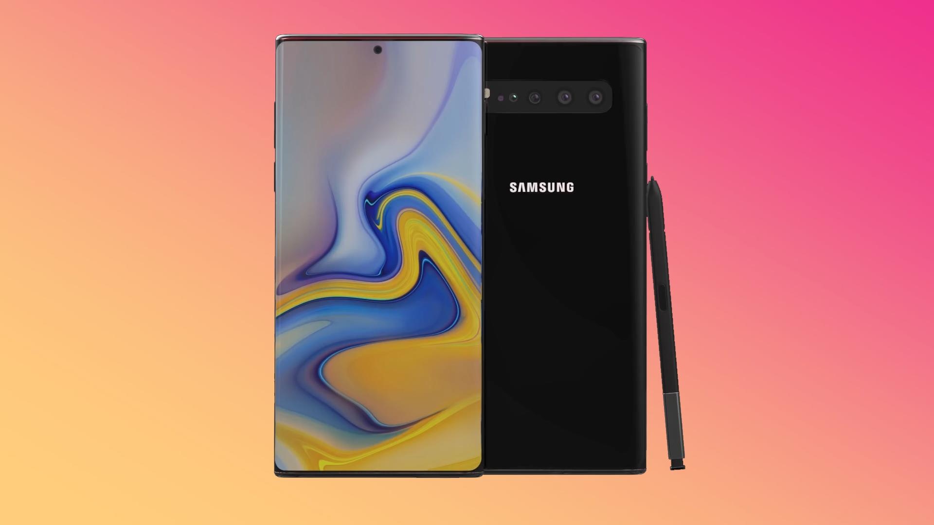 Ban dung Galaxy Note 10 voi man hinh duc lo, 4 camera hinh anh
