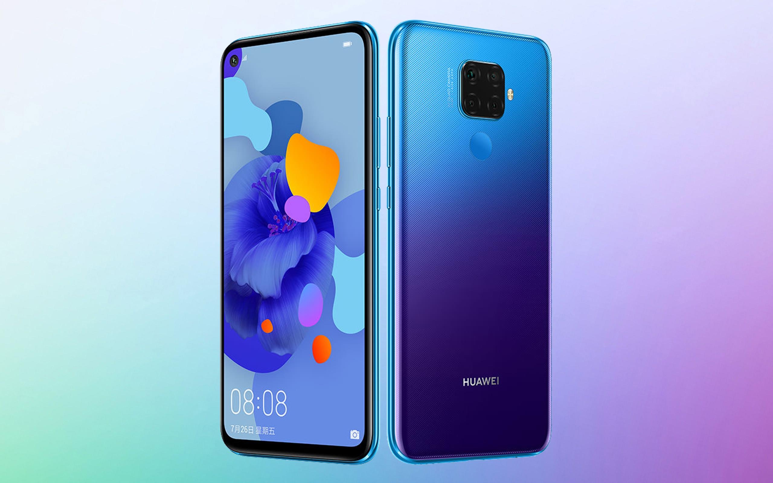 Huawei Nova 5i Pro ra mat - man hinh lo, 4 camera, gia tu 319 USD hinh anh