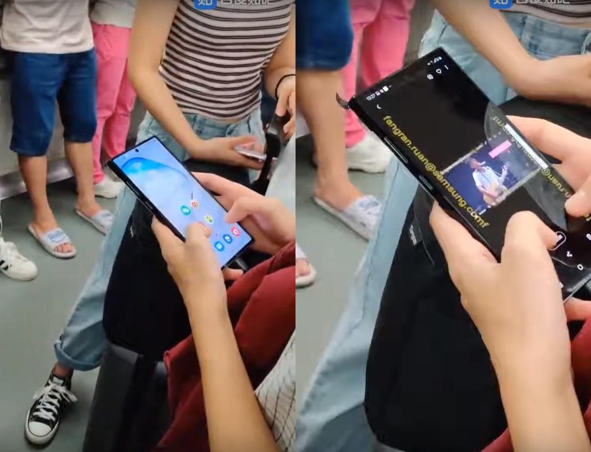 Truoc ngay ra mat, Galaxy Note10 bat ngo lo dien tren tau dien ngam? hinh anh