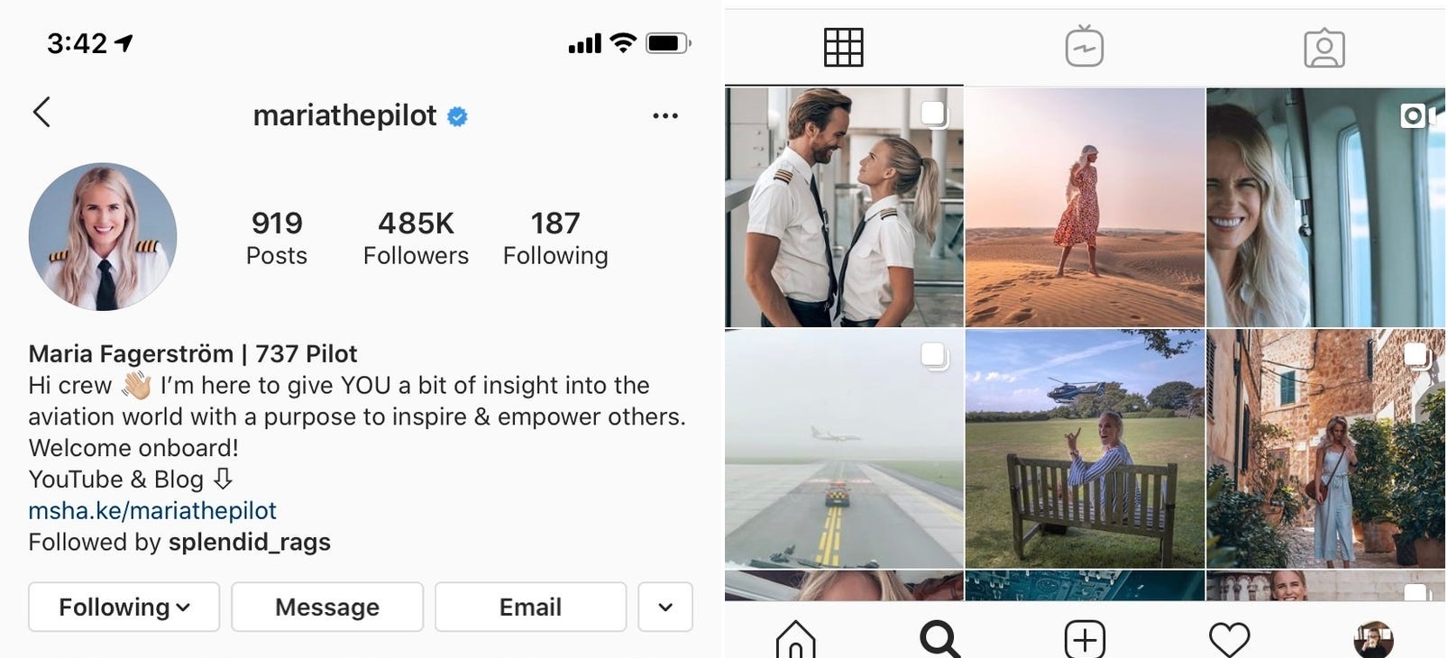 nu phi cong xinh dep co 500.000 nguoi theo doi tren Instagram anh 2