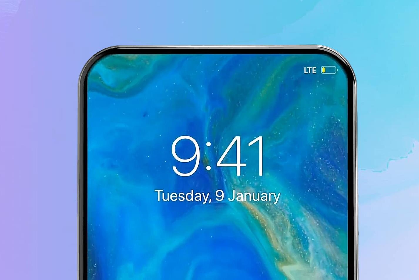 Ban dung iPhone 12 voi thiet ke giong iPhone 4, Face ID duoi man hinh hinh anh