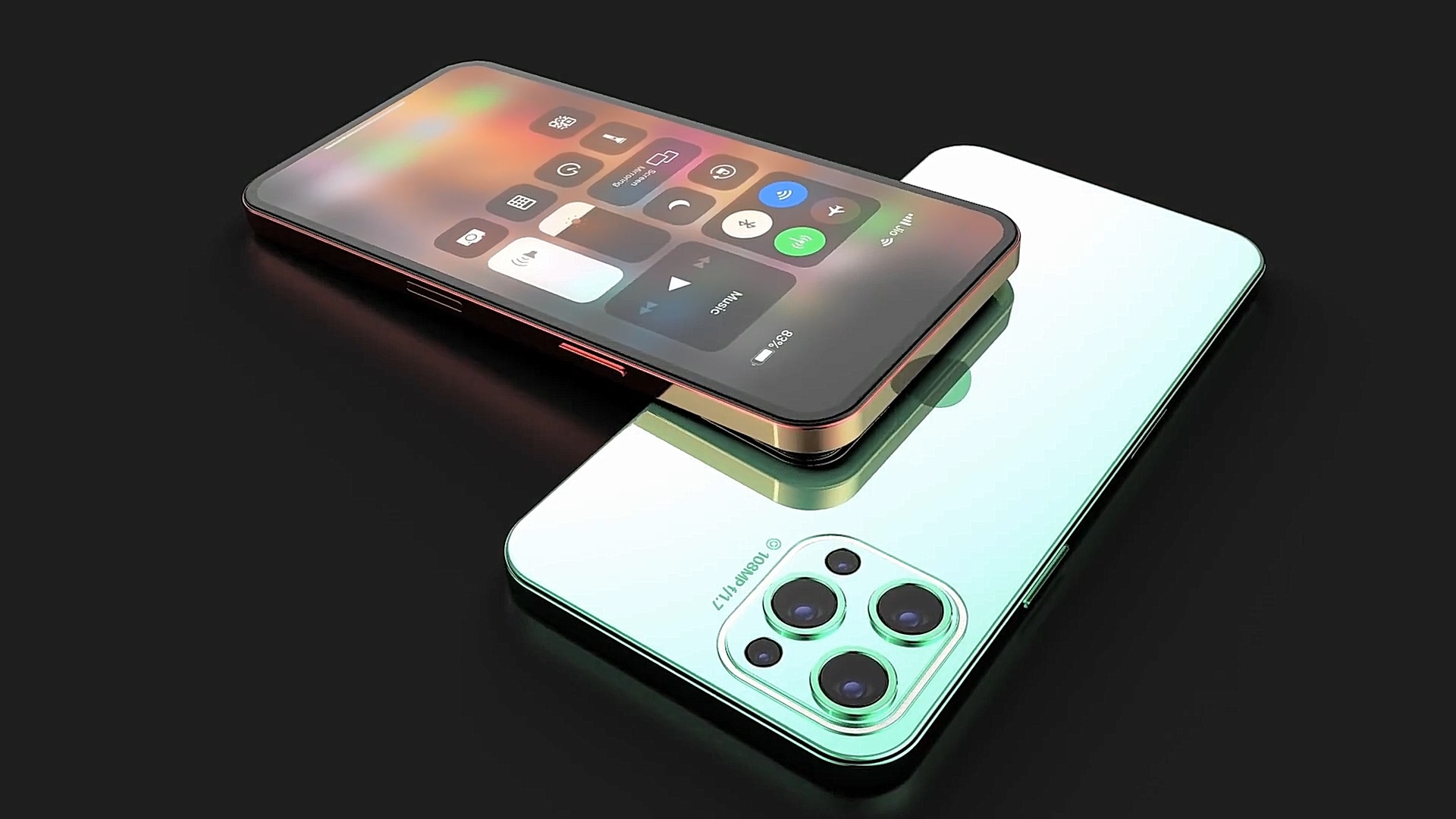 Thiet ke iPhone 12 Pro Super voi 5 camera, Face ID duoi man hinh hinh anh