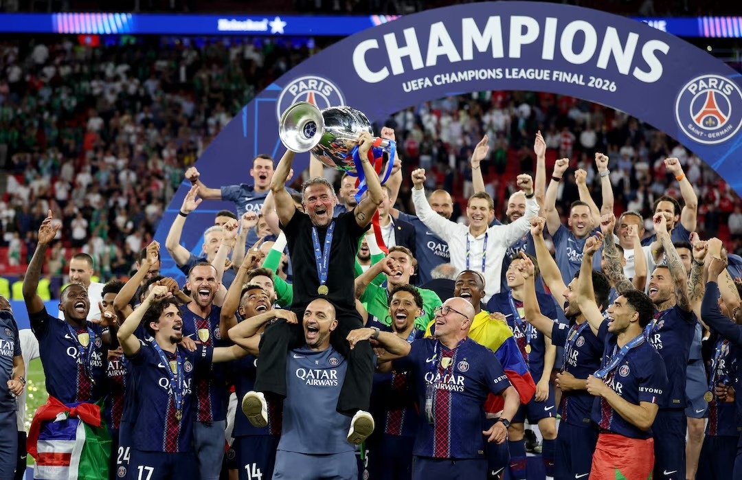 PSG vo dich Champions League la tin vui cho bong da chau Au hinh anh