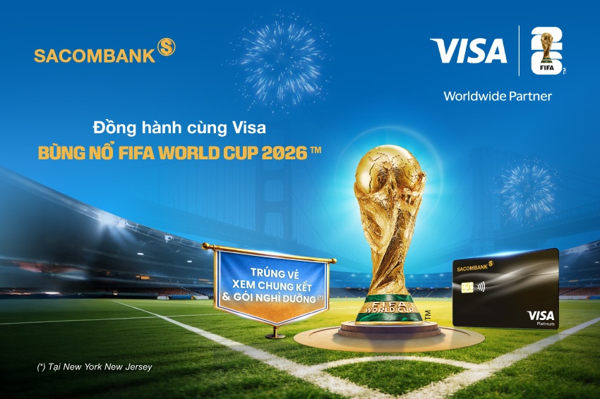 Sacombank va Visa tang tour My xem World Cup 2026 hinh anh