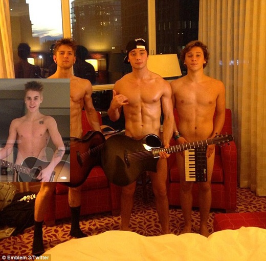Justin Bieber bi nhai anh nude hinh anh