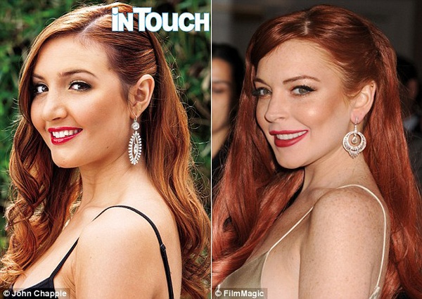 Em gai khac me vung tien phau thuat giong Lindsay Lohan hinh anh
