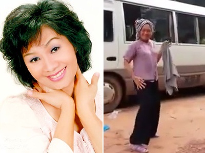 Xuan Huong dien ao ba ba nhay cuc sung o phim truong hinh anh