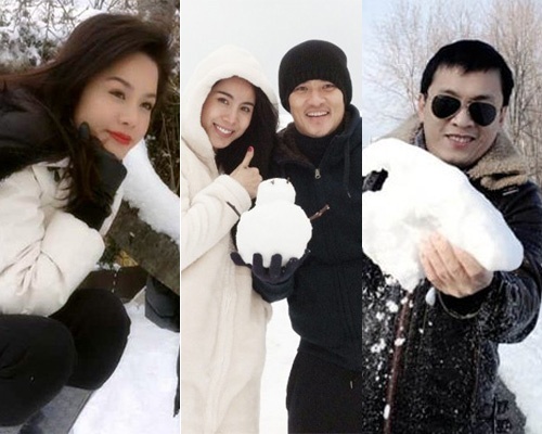 Loat sao Viet hao hung don tuyet ben troi ngoai hinh anh