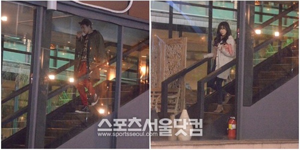 Cặp đôi trẻ không đi cạnh nhau mà kẻ đi trước người theo sau, sau đó cùng lên xe rời đi. Đây là “chiêu” hẹn hò bí mật khá phổ biến của các sao Hàn nhằm tránh sự chú ý. Không lâu sau khi bị đưa tin, Tiffany – 25 tuổi và Nichkhun – 26 tuổi thừa nhận họ đã hẹn hò được 4 tháng và tình cảm được xuất phát từ tình bạn.