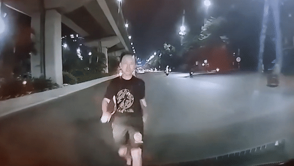 Nguoi dan ong chan oto, dap dau vao capo hinh anh