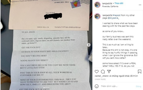 Chu tiem nail goc A nhan duoc thu de doa anh 1