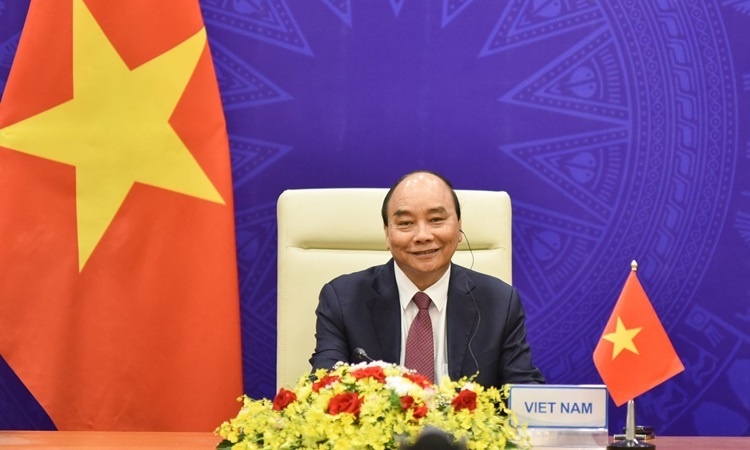 Chu tich nuoc Nguyen Xuan Phuc du hoi nghi thuong dinh ve khi hau hinh anh