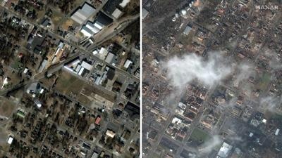 Anh truoc va sau lot ta su tan pha cua tran loc lich su o My hinh anh