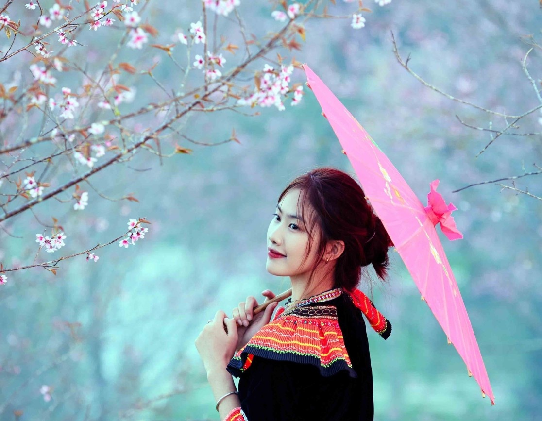 Ngam nhin sac hoa ruc ro, quyen ru tren Tu dai dinh deo Pha Din hinh anh