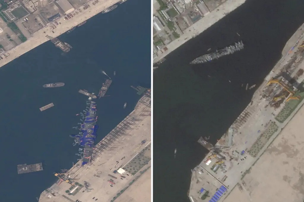 Giai ma bi an doi khi cau giup Trieu Tien nang lai tau chien bi lat hinh anh