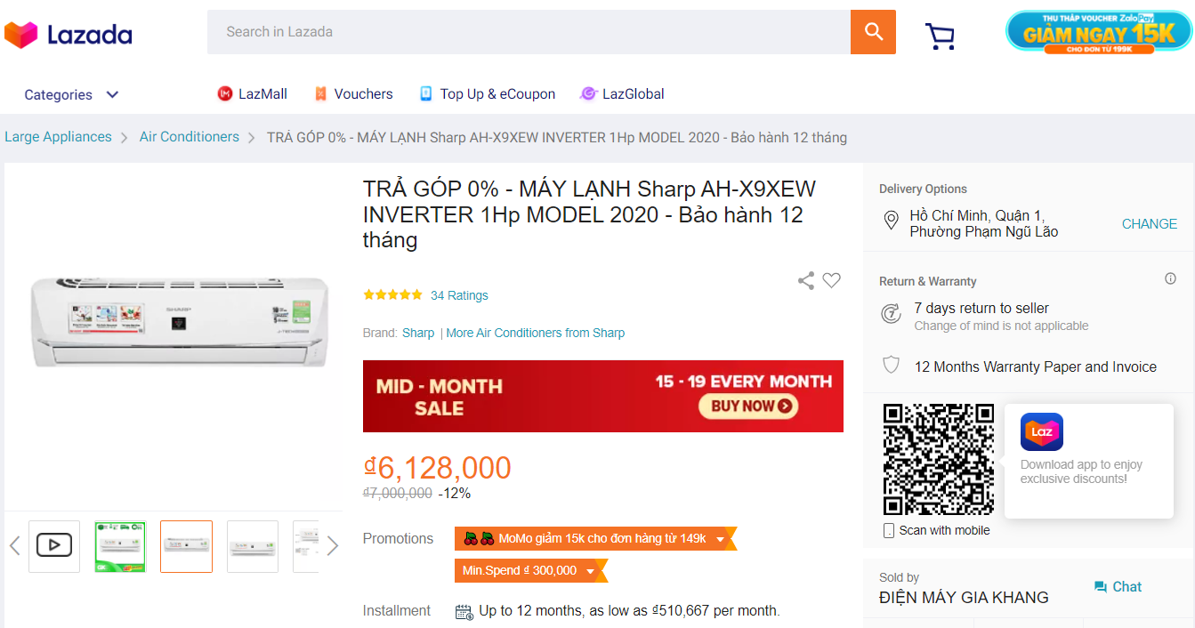 Lazada,  sale giua thang anh 3