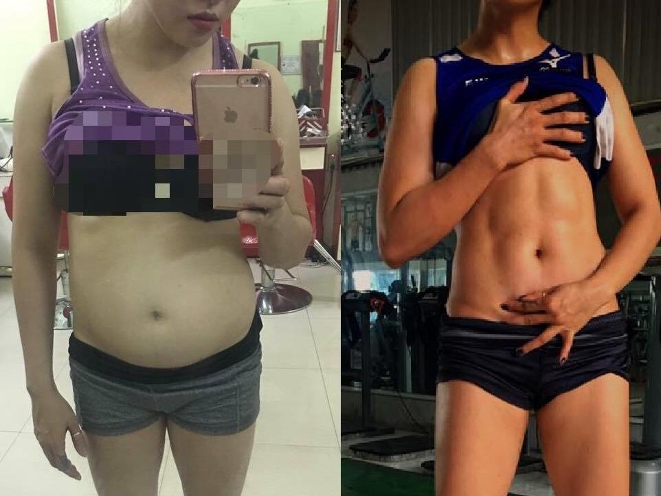 Co bung san chac cua me 3 con sau khi giam 17 cm vong eo hinh anh