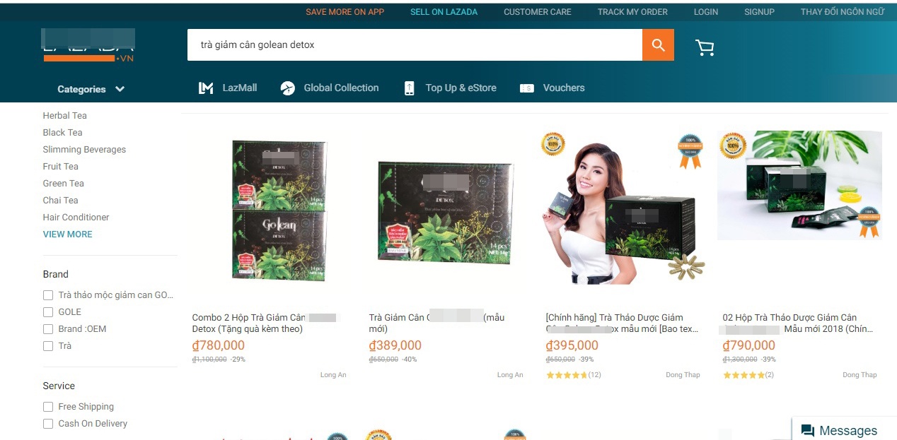 Trà giảm cân chứa chất cấm ảnh 1 Tra giam can chua chat cam anh 1