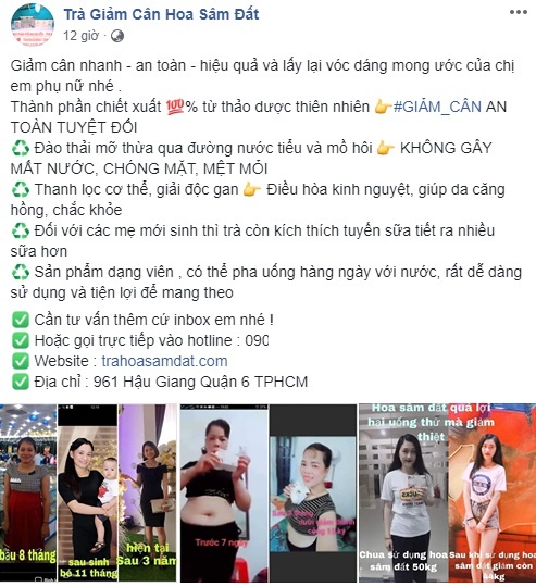 Trà giảm cân chứa chất cấm ảnh 2 Tra giam can chua chat cam anh 2