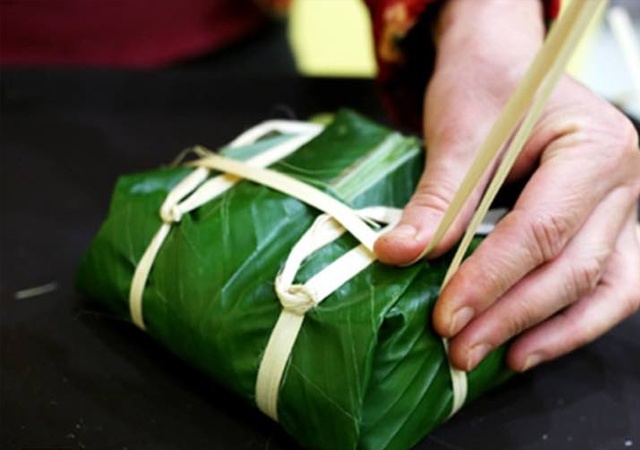 dieu cam ky khi an banh chung anh 1