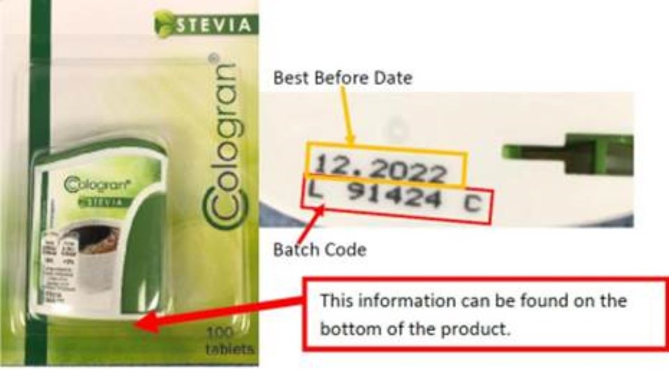 Thu hồi chất tạo ngọt Cologran Stevia  ảnh 1 Thu hoi chat tao ngot Cologran Stevia anh 1