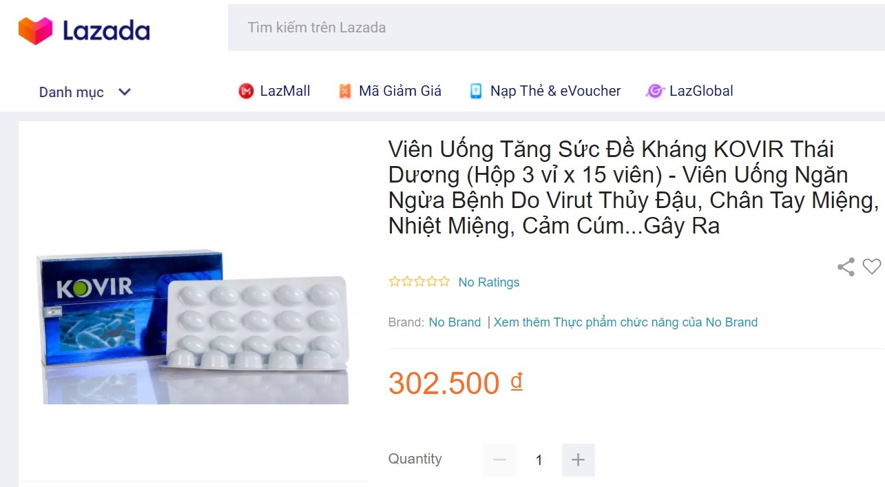 VIên nang Kovir tăng giá ảnh 1 VIen nang Kovir tang gia anh 1