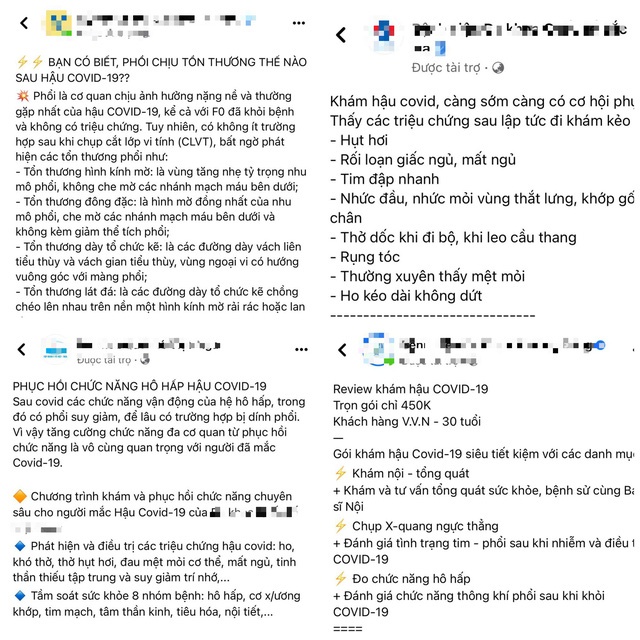 'ma trận' quảng cáo khám hậu Covid-19 ảnh 1 'ma tran' quang cao kham hau Covid-19 anh 1