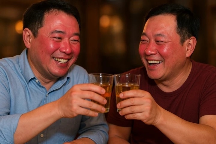 Vi sao co nguoi do mat, nguoi tai nhot sau uong ruou? hinh anh