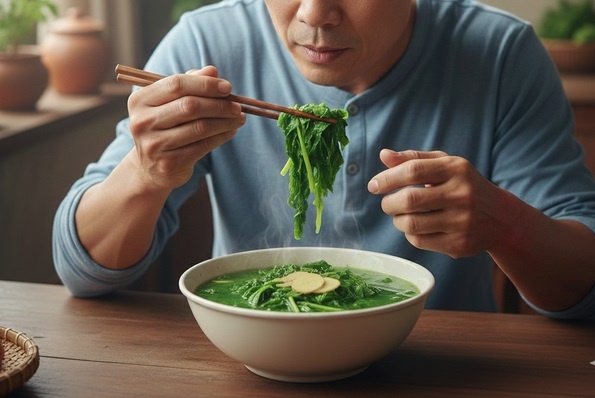 Tin mung cho nguoi thich an cai be xanh hinh anh