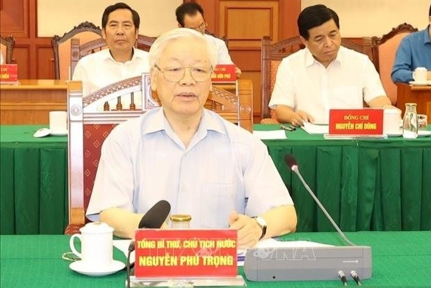 Tong bi thu, Chu tich nuoc chu tri hop Tieu ban Van kien Dai hoi XIII hinh anh