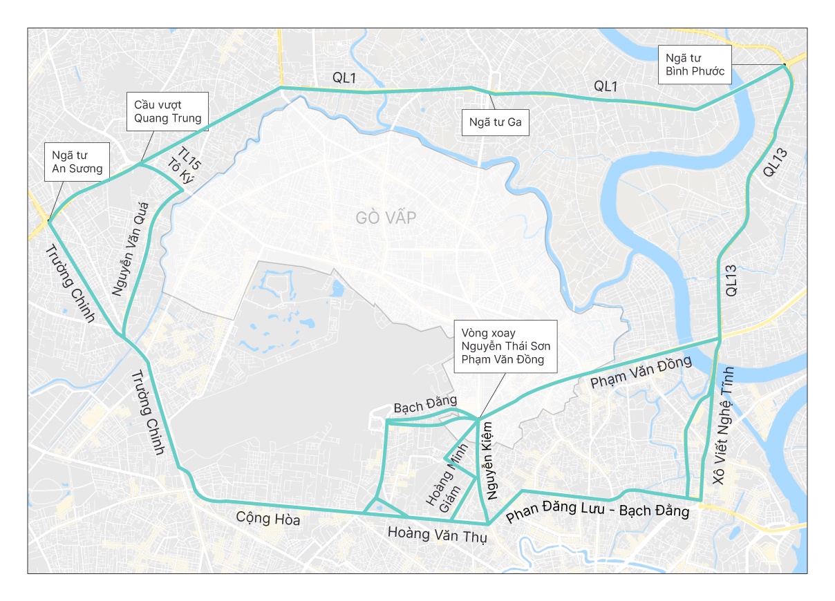 huong di khong qua quan Go Vap anh 1