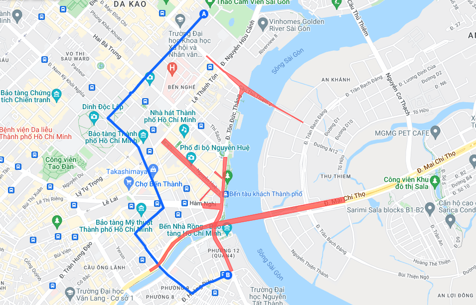 TP.HCM cam xe nhieu tuyen duong gan noi ban phao hoa le 30/4 anh 4